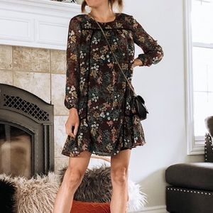 Loft Floral Long Sleeve Dress!